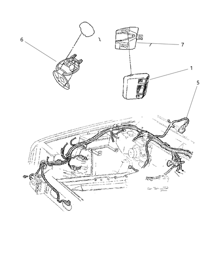 2001 Jeep Cherokee Lamps Cargo - Dome - Underhood Diagram