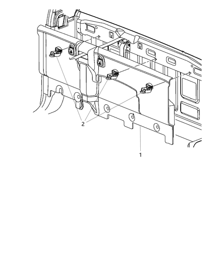 2014 Ram 2500 Rear Cab Trim Panel Diagram