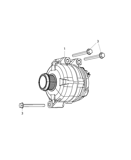 2014 Dodge Journey Generator/Alternator & Related Parts Diagram 3