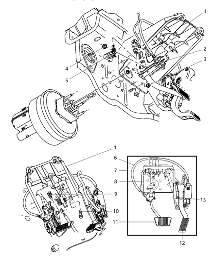 2005 Dodge Durango Brake Pedals Diagram