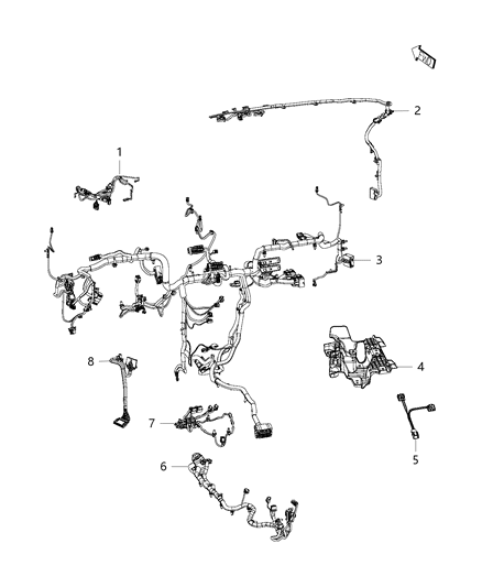 2017 Jeep Cherokee Wiring-Instrument Panel Diagram for 68309471AB