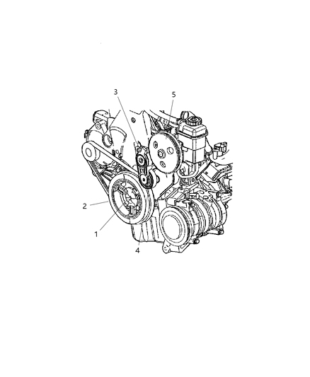 2004 Dodge Neon Pulley & Related Parts Diagram