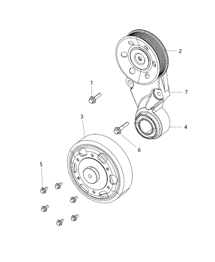 2020 Ram 3500 Cab Chassis Pulley & Related Parts Diagram 2