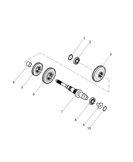 2016 Dodge Journey Main Shaft Assembly Diagram