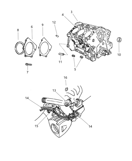 1997 Dodge Grand Caravan Gasket-Rear Oil Seal RETAINER Diagram for 4621965