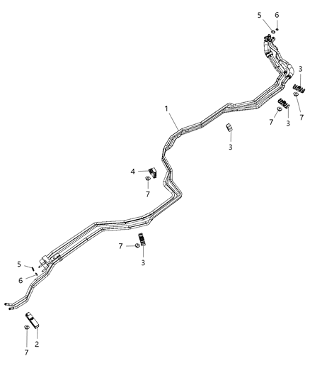 2012 Dodge Journey Line-A/C & Heater UNDERBODY Diagram for 68140014AB