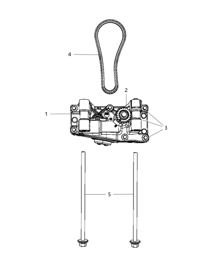 2010 Dodge Avenger Balance Shaft / Oil Pump Assembly Diagram 4