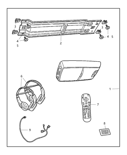 2005 Dodge Durango Media System - Rear Seat Video Diagram