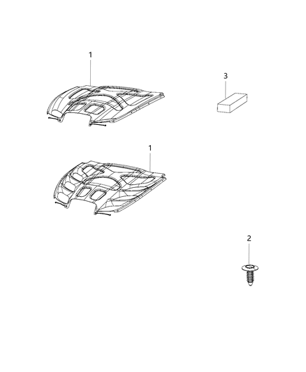 2014 Dodge Viper SILENCER-Hood Diagram for 68199796AB