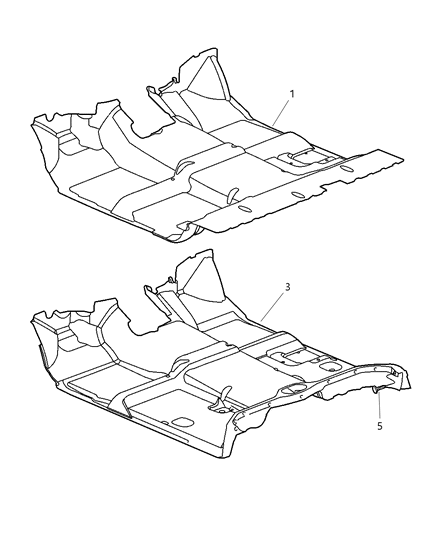 2002 Dodge Ram 1500 Carpets, Mats Diagram