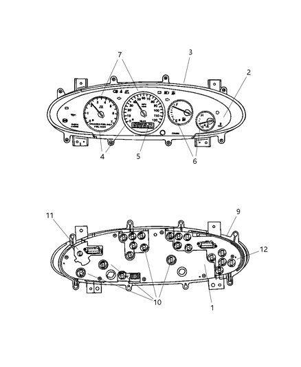 2000 Chrysler Sebring Speedometer Diagram for 5011550AA