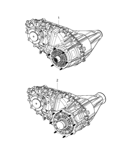 2018 Ram 3500 Transfer Case Assembly Diagram for 68322288AC