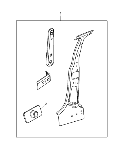 2003 Chrysler PT Cruiser B Pillar Diagram