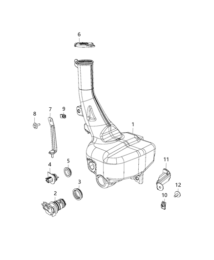 2017 Chrysler 300 Reservoir, Windshield Washer Diagram