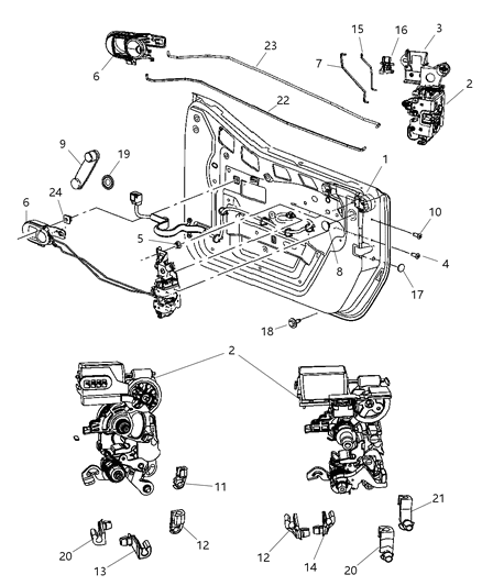 2008 Jeep Wrangler Support-Latch Diagram for 68018090AA