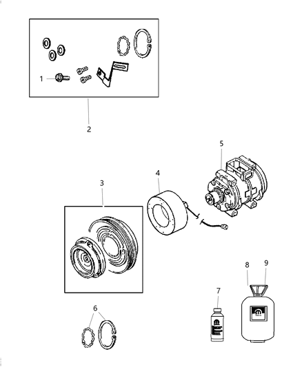 2015 Dodge Durango COMPRESOR-Air Conditioning Diagram for 68158260AA