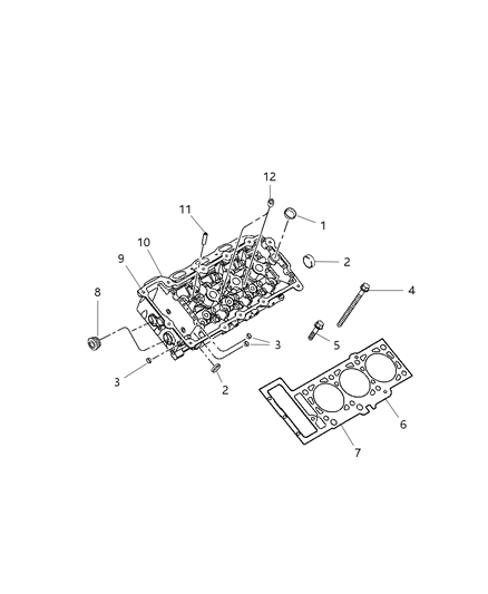 2010 Chrysler 300 Cylinder Head & Cover Diagram 2