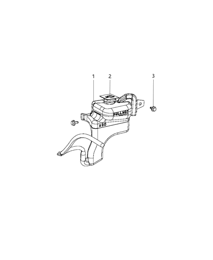 2009 Dodge Caliber Coolant Recovery Bottle Diagram 2