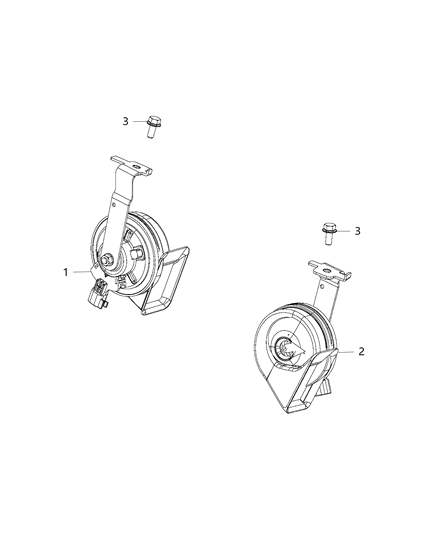 2019 Ram ProMaster City Horn Diagram for 68404306AA