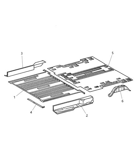 2002 Dodge Sprinter 2500 Pan-Rear Floor Diagram for 5121561AA