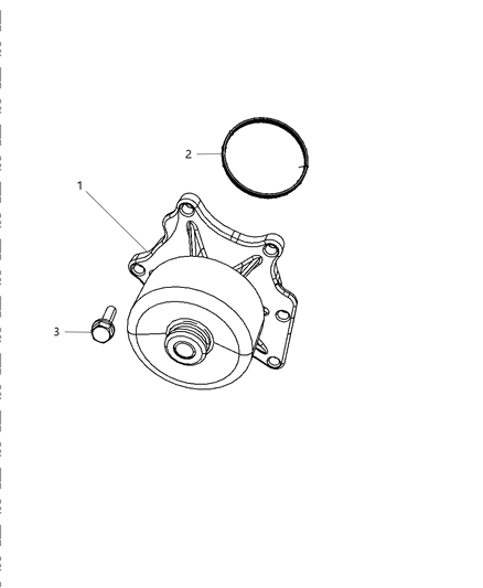 2010 Dodge Viper Water Pump & Related Parts Diagram