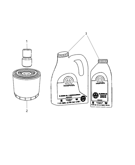 2010 Chrysler 300 Engine Oil , Engine Oil Filter & Adapter Diagram 4