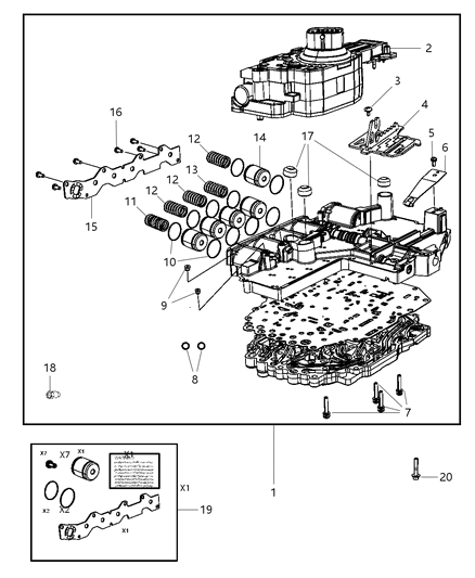 2007 Dodge Ram 3500 Valve Body & Related Parts Diagram 3