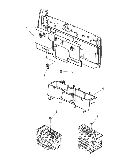 2007 Dodge Ram 3500 Nut Diagram for 5183001AA