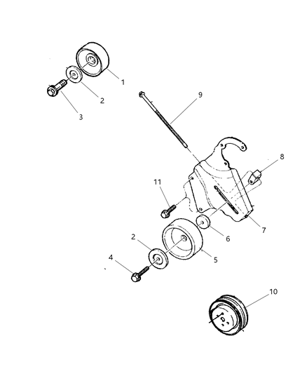 1998 Jeep Cherokee Drive Pulleys Diagram 2