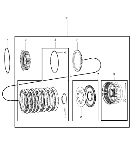 2012 Ram 3500 Clutch-OVERRUNNING Diagram for 52119741AA