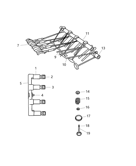 2005 Dodge Magnum Spring-Valve Diagram for 53021580AD