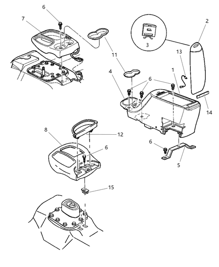 1998 Dodge Dakota Floor Console Diagram