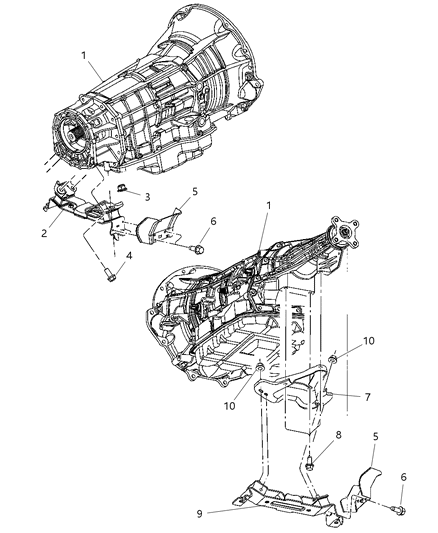 2007 Jeep Commander Mount, Transmission Diagram 3