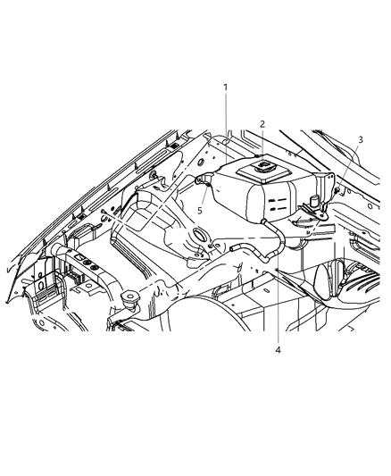 2009 Jeep Grand Cherokee Bottle-COOLANT Recovery Diagram for 55038011AA