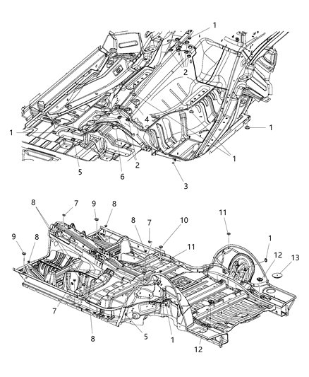 2016 Dodge Durango Plugs Floor Pan Diagram