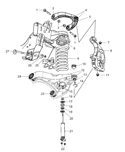 2012 Ram 3500 Suspension - Front Diagram 1