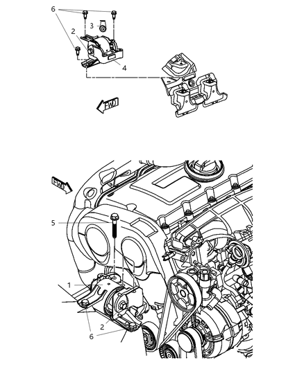 2009 Jeep Patriot Engine Mounting Diagram 12