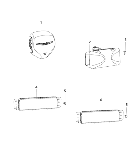 2017 Chrysler Pacifica Airbag-Passenger Diagram for 68186539AD