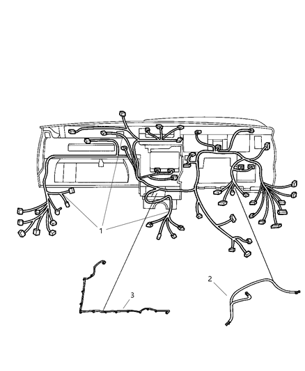 2006 Jeep Grand Cherokee Wiring-Instrument Panel Diagram for 56047448AD