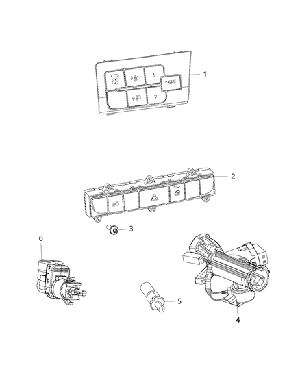 2016 Ram ProMaster 2500 Switch-Multifunction Diagram for 5VE31JXWAA