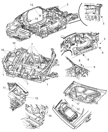 2017 Dodge Challenger Body Plugs Diagram