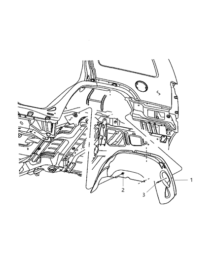 2006 Jeep Commander Wheel Liner Assy. Diagram