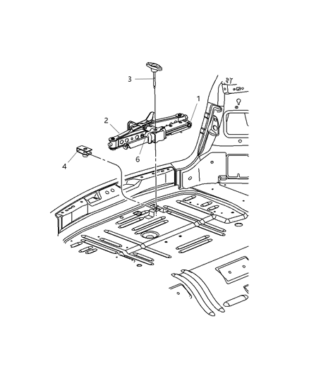 2006 Chrysler Pacifica Jack-Scissors Diagram for 4880456AA