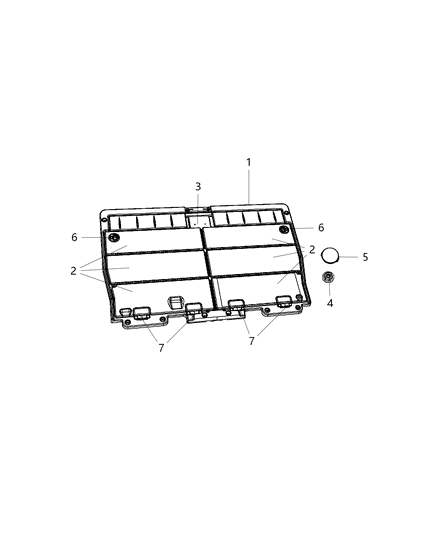 2019 Dodge Grand Caravan Load Floor, Stow-N-Go Quad Diagram