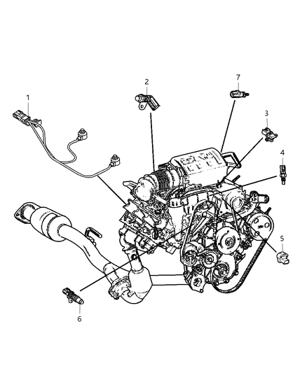 2012 Jeep Liberty Sensors - Engine Diagram