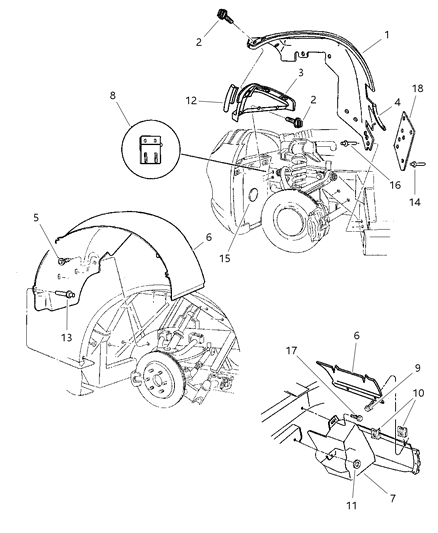 1998 Dodge Viper Shield-Splash Diagram for 4763348AB