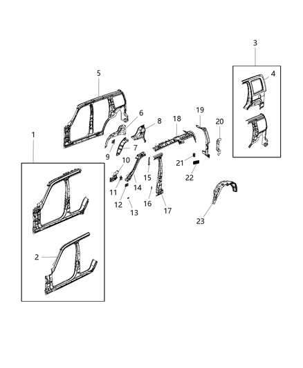 2009 Jeep Liberty Aperture & Quarter Panel Diagram