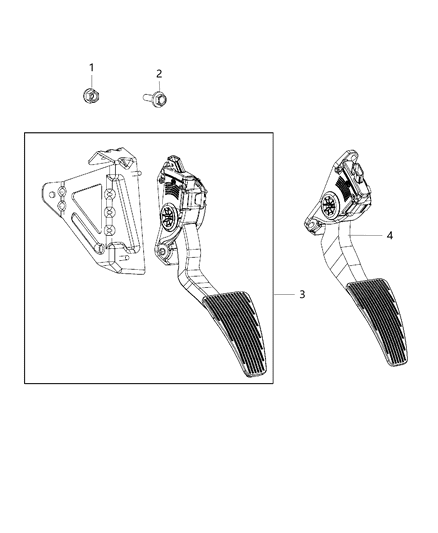 2019 Ram 4500 Accelerator Pedal And Related Parts Diagram