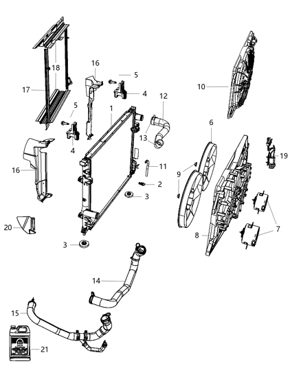 2012 Chrysler 300 Hose-Radiator Outlet Diagram for 55111388AB