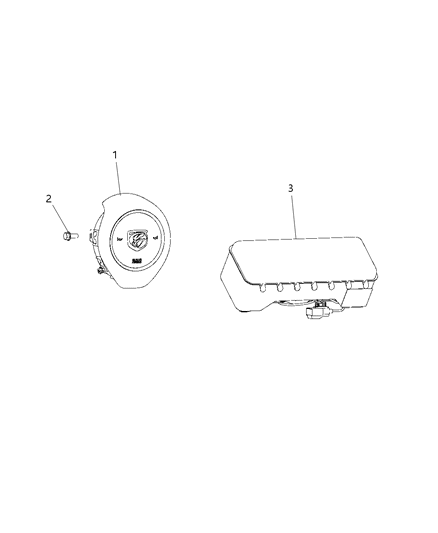 2014 Dodge Viper Driver Air Bag Diagram for 1VT18LV5AC